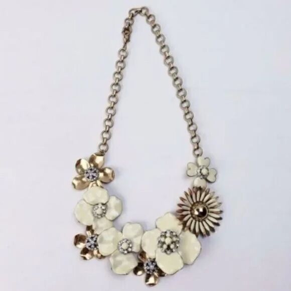 stella & dot ~ bloom statement necklace ~ handpainted ~ retired floralโvintage - Picture 6 of 8